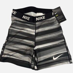 Nike Women's Size Medium Baselayer Black/Grey Training Shorts NEW with tags
